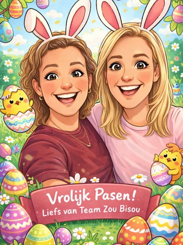 🐣🐰Te druk met genieten van onze gezinnetjes deze spaarzame vrije ‘weekenden’. Vandaar een hele afgezaagde, maar welgemeende Paasgroet van ons door AI 😅 Geniet van elkaar én het eten 🍴🥐💛 Wij zijn er woensdag weer.

P.s. ons team is inmiddels uitgebreid met twee lieverds, maar we hebben nog geen foto samen. To be continued..

#zoubisoukids #pasen #paasgroet